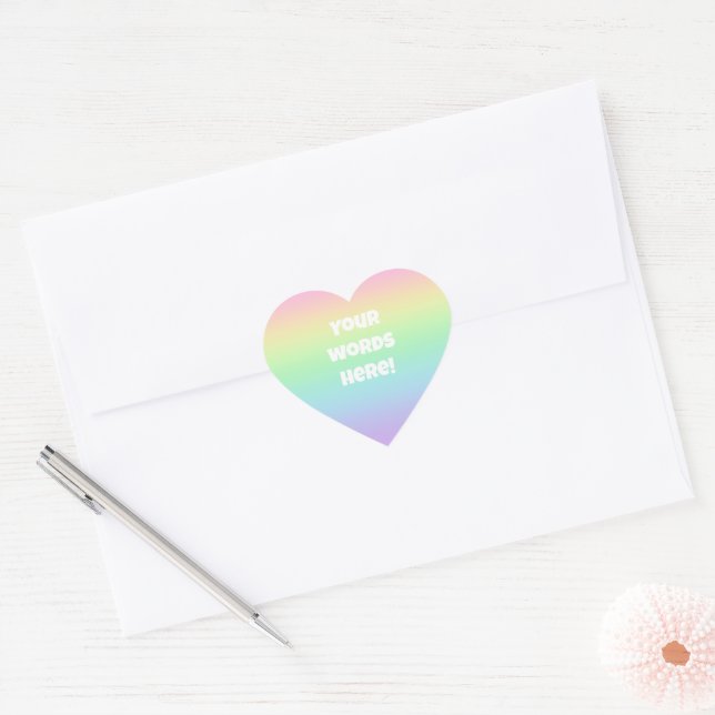 Autocollants Pastel Rainbow Enveloppe personnalisé (Enveloppe)