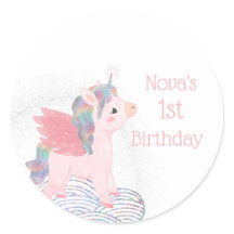 Autocollants Pastel Rainbow Unicorn