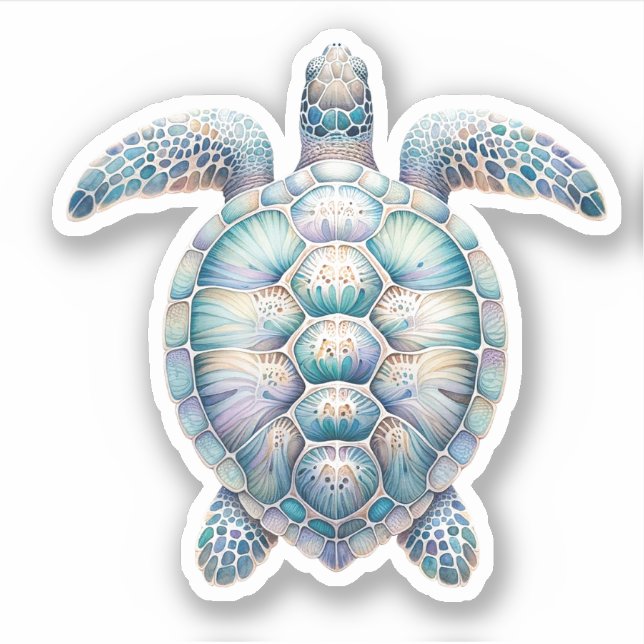 Autocollants Pastel Sea Turtle (Devant)