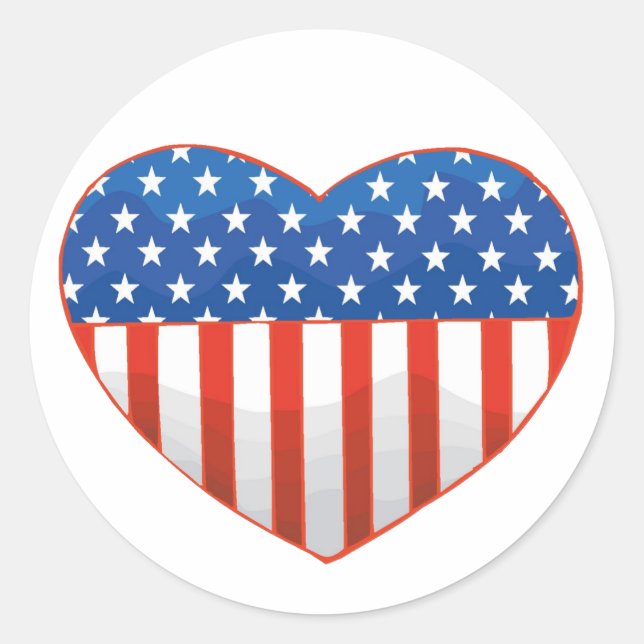 Autocollants Patriotic Heart (Devant)