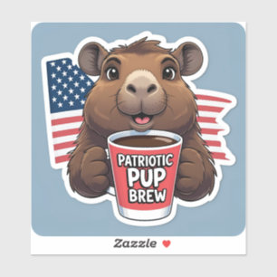 Autocollants 'Patriotic Pup Brew' pour les entrepr