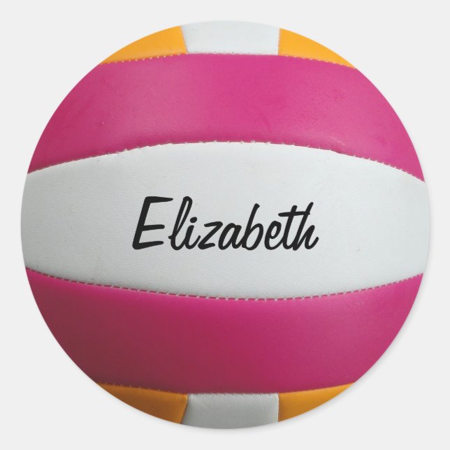 Autocollants personnalisables de volleyball (Devant)