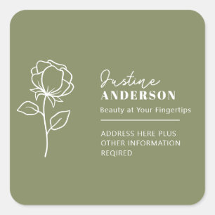 Autocollants personnalisables – Fleurs ou soins de