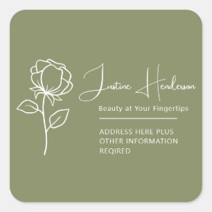 Autocollants personnalisables – Fleurs ou soins de