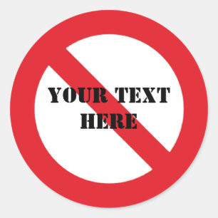 Autocollants personnalisables interdits