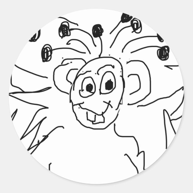 AUTOCOLLANTS PERSONNALISABLES MONSTRE JOYEUX (Devant)