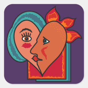 Autocollants personnalisés Abstraits Lovers