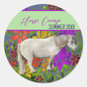 Autocollants personnalisés année de Horse Camp