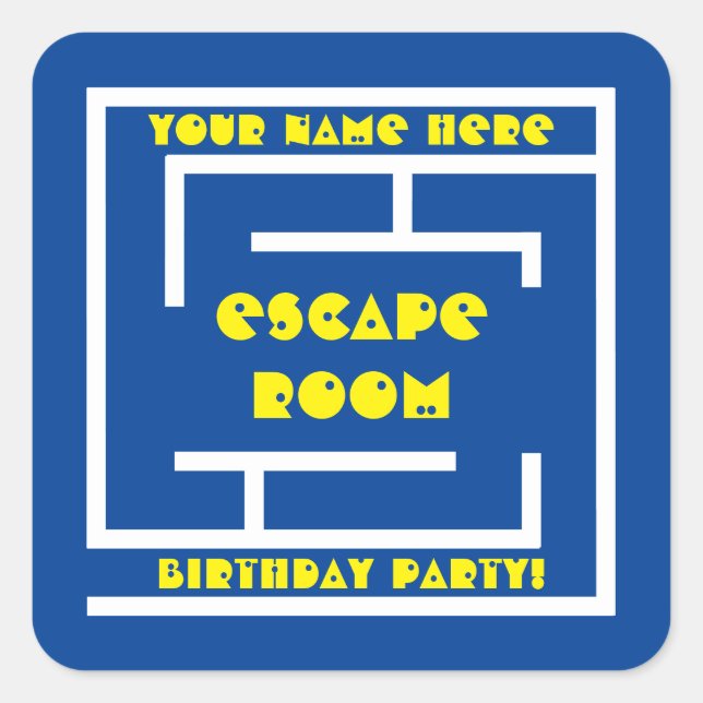Autocollants personnalisés de fête d'anniversaire  (Devant)