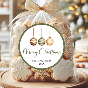 Autocollants personnalisés de Noël de ton de terre