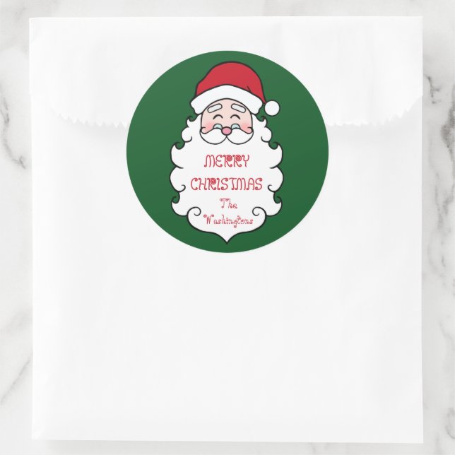 Autocollants personnalisés du Père Noël (Sac)