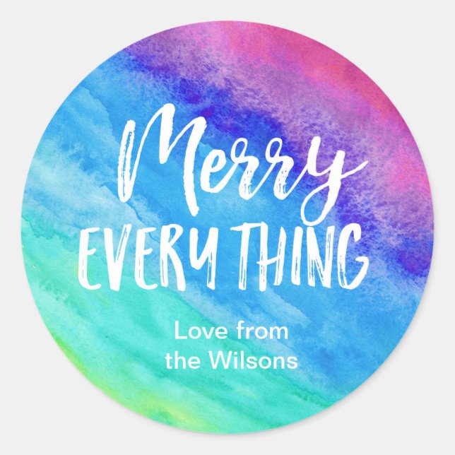 Autocollants personnalisés en lettrine de Noël (Devant)