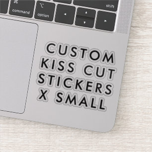 Autocollants personnalisés KISS CUT 3x3" X PETIT