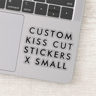 Autocollants personnalisés KISS CUT 3x3" X PETIT