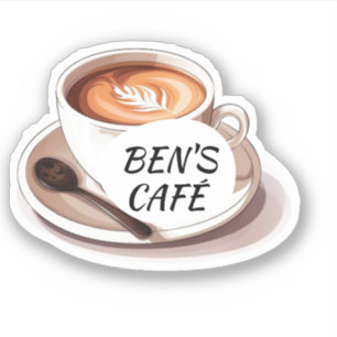 Autocollants personnalisés Logo tasse de café et h