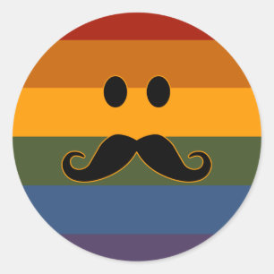 Autocollants personnalisés Mustache Pride