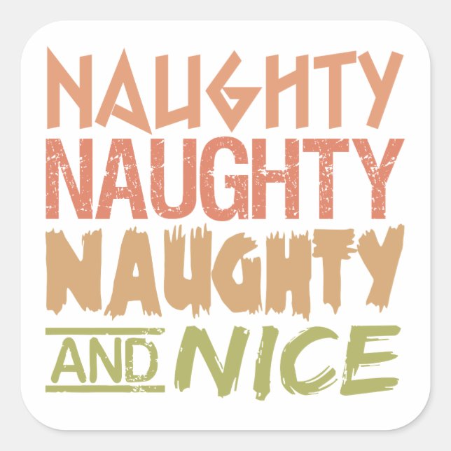 Autocollants personnalisés Naughty AND Nice (Devant)