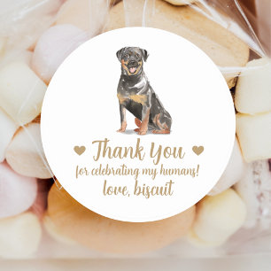 Autocollants personnalisés pour mariage de chien