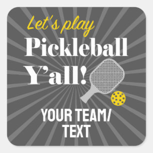 Autocollants personnalisés pour pickleball Équipe