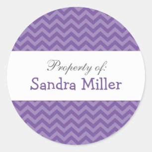 Autocollants personnalisés Purple Chevron