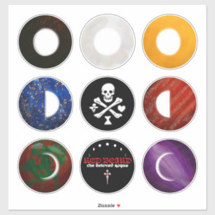Autocollants Pirate Barbe Rouge