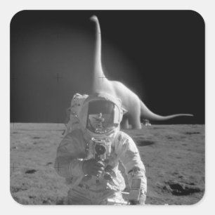 Autocollants plats de la terre : Dinosaures sur la