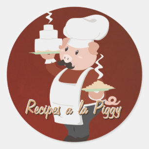 Autocollants porcins de chef