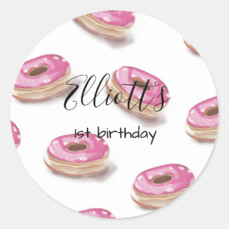 Autocollants pour anniversaire de beignes