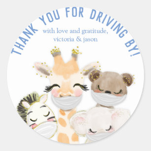 Autocollants pour Baby Shower en Voiture Thème Ani