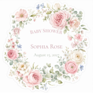 Autocollants pour Baby Shower Jardin Botanique