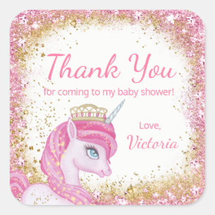 Autocollants pour Baby Shower Licorne