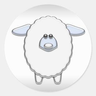 Autocollants pour Baby Shower Mouton Bleu Bébé
