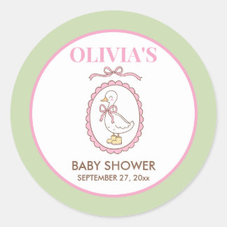 Autocollants pour Baby Shower Rose Canard | Person