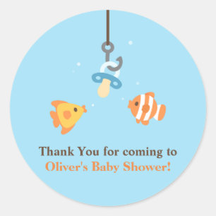 Autocollants pour Baby Shower sur le thème de la p