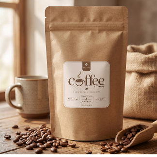 Autocollants pour café de luxe
