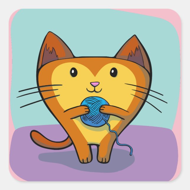 autocollants pour chat et fil (Devant)