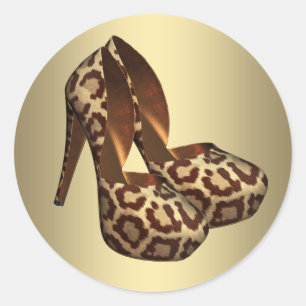 Autocollants pour chaussures à talons hauts en or
