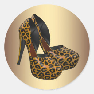 Autocollants pour chaussures à talons hauts en or 