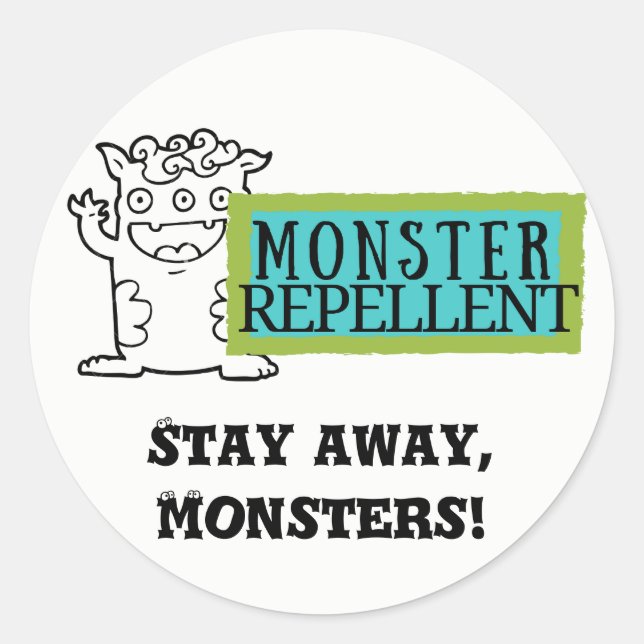 Autocollants pour enfants - Repellent monstre (Devant)