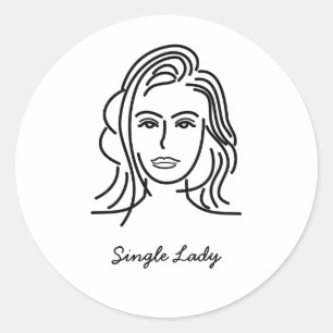 Autocollants pour femme simple