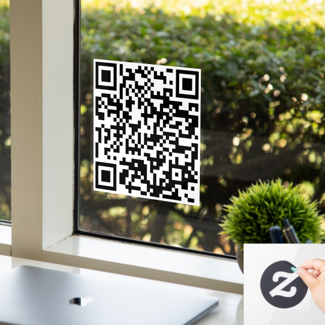 Autocollants pour fenêtre ou porte - Votre code QR (Bureau)