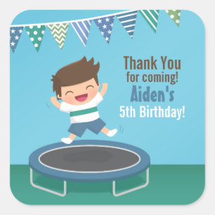 Autocollants pour fête d'anniversaire de garçon su