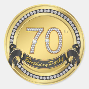 Autocollants pour fête des 70 ans