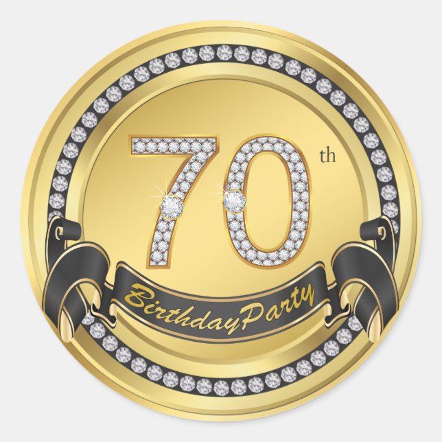 Autocollants pour fête des 70 ans (Devant)