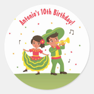 Autocollants pour fête mexicaine mignonne pour enf