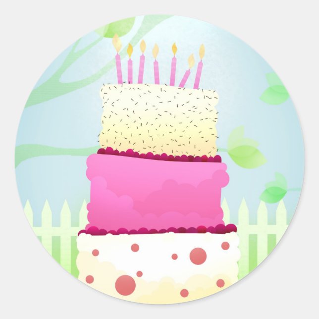 Autocollants pour gâteaux d'anniversaire (Devant)