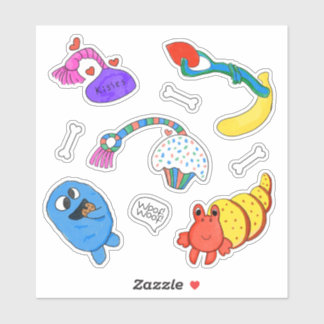 Autocollants pour jouets de chien ami chiots