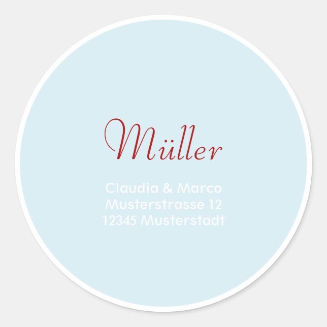 Autocollants pour papeterie de mariage (Devant)