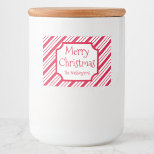 Autocollants pour pot de Noël à la menthe poivrée