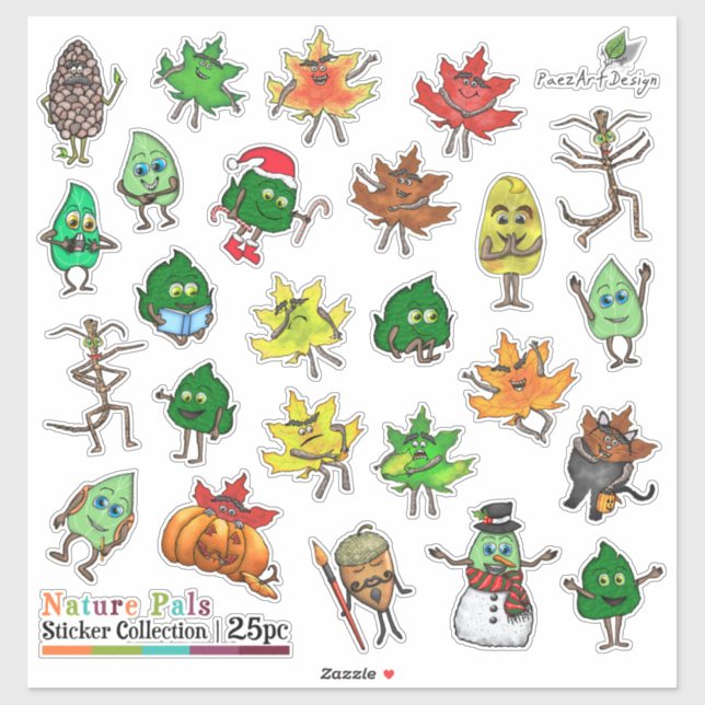 Autocollants pour scrapbook | Collection Nature Pa (Feuille)
